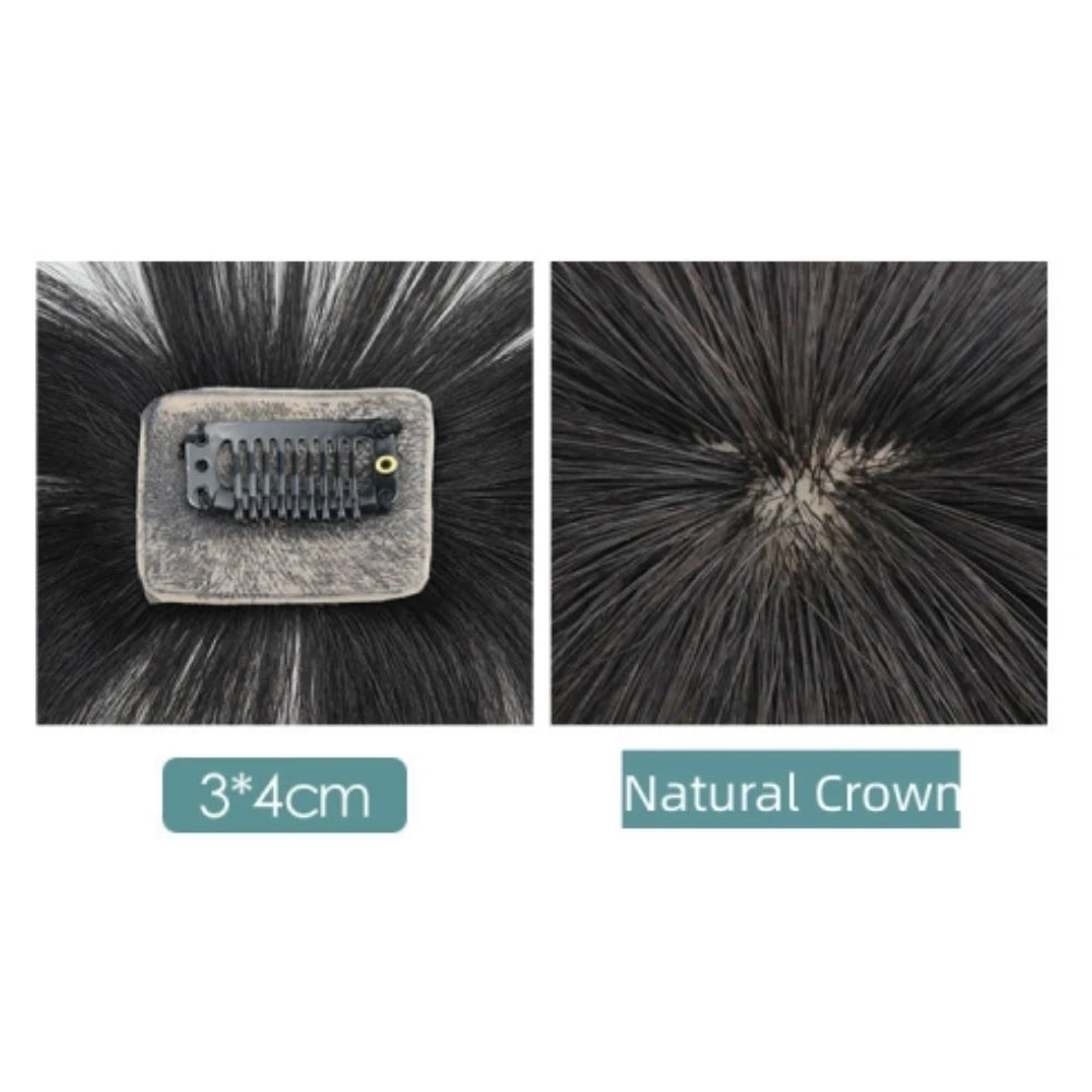 100% Human Hair Bangs Fringe Straight Toppers Wispy Natural Scalp False Loss