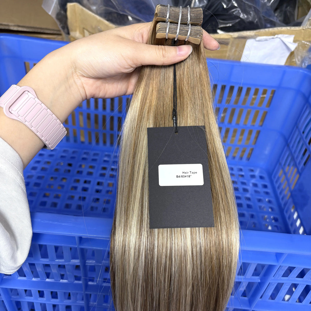 Tape in Vietnamese Virgin Human Hair 50g/ Colored Straight Extensions Skin Weft