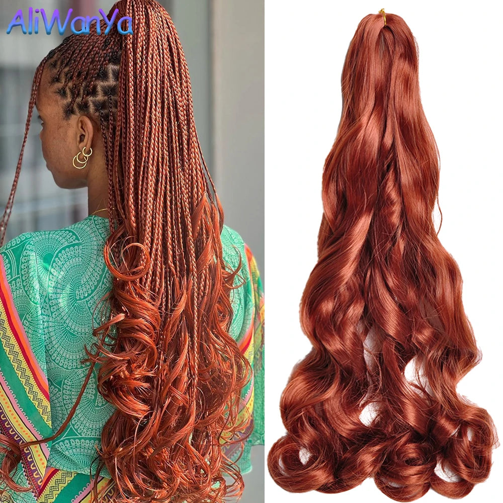 French Curls Braiding Hair Extensions Synthetic Spanish Curl Loose Wave Spiral Braids