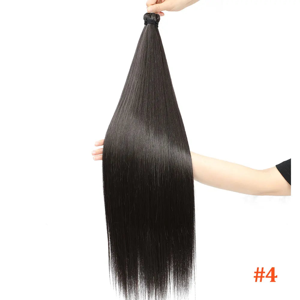 Straight Pony Hair Bundles Crochet Braids Synthetic Braiding Soft Extensions