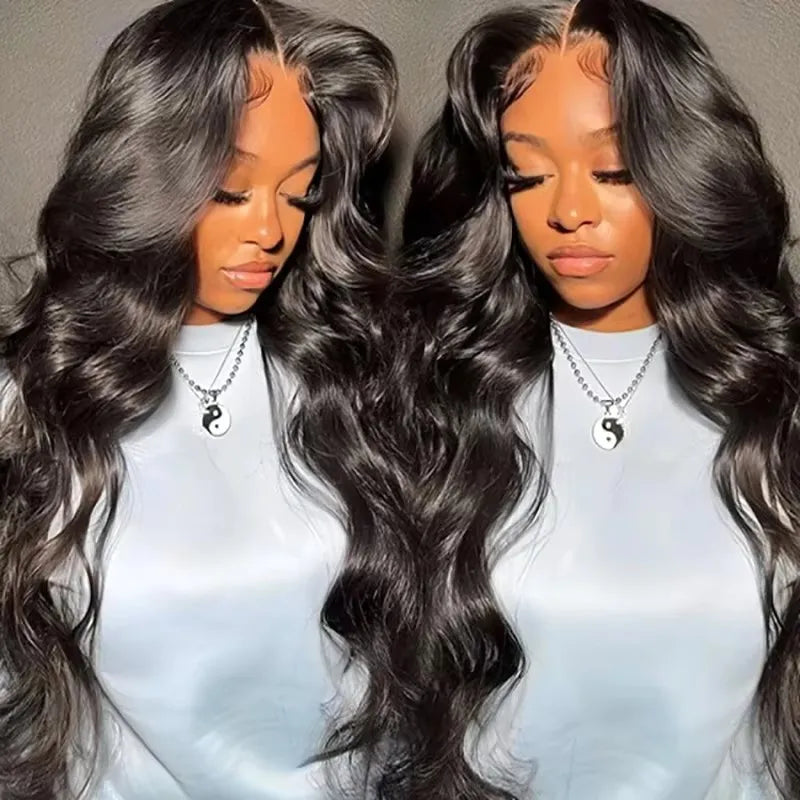 Brazilian Body Wave Human Hair Wig, Pre-Plucked HD Transparent 13x4 Lace Front, Bleached Knots