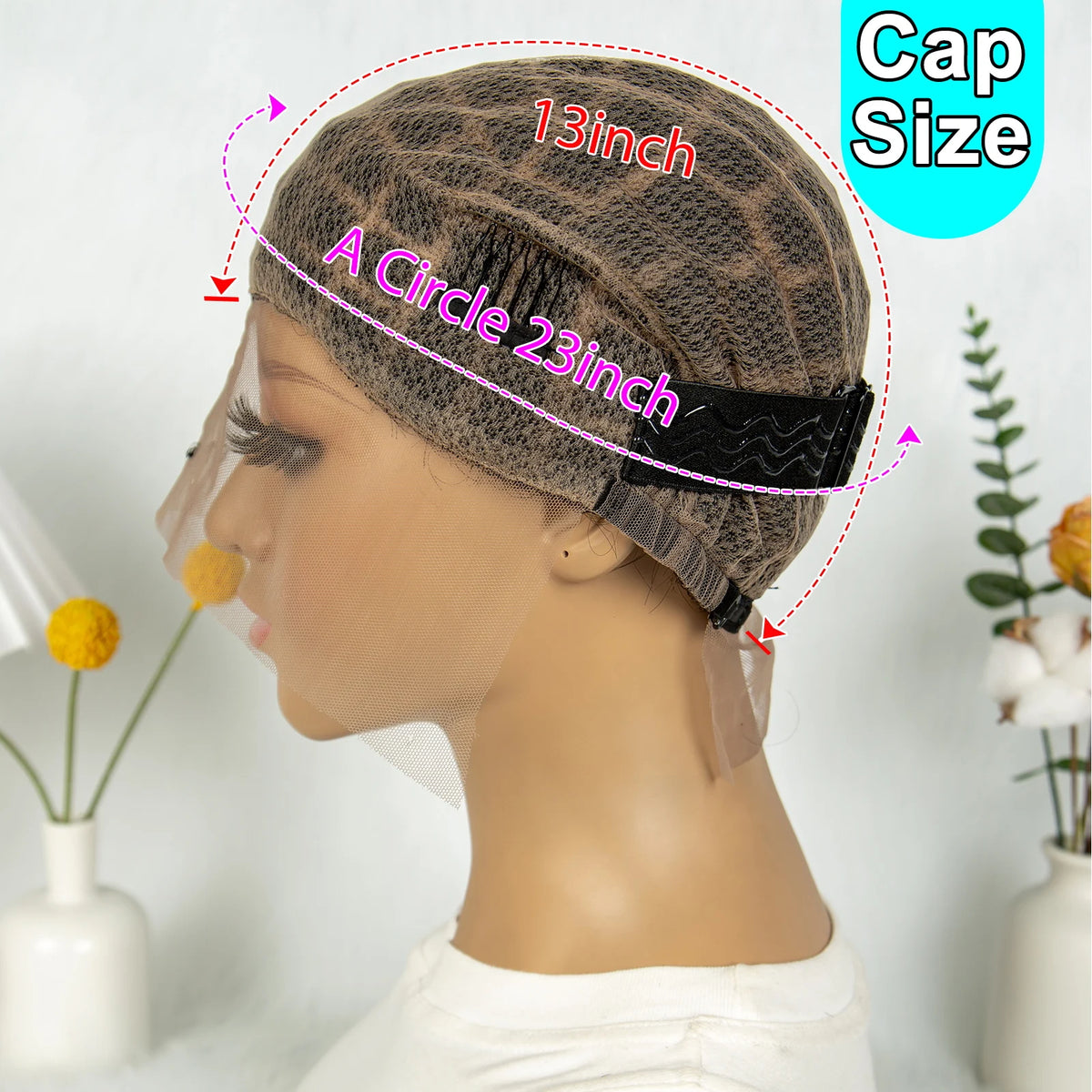 Braiding Wig Cap for Crochet Braids, Pre-Parted with Baby Hair, Goddess Braids