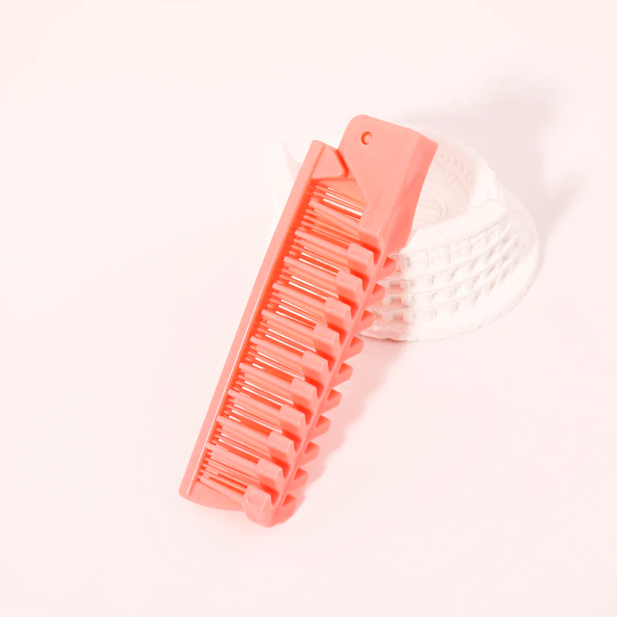Portable Travel Folding Comb Brush Anti-Static Styling Massage Comb Professional Hair Styling Tool Special for Real Hair Wigs
