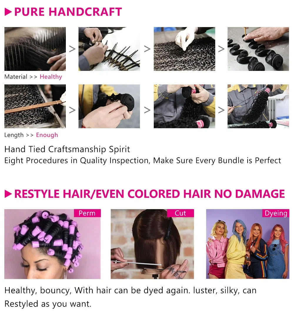 Brown Body Wave Human Hair Bundles with Lace Closure — Brazilian, Remy