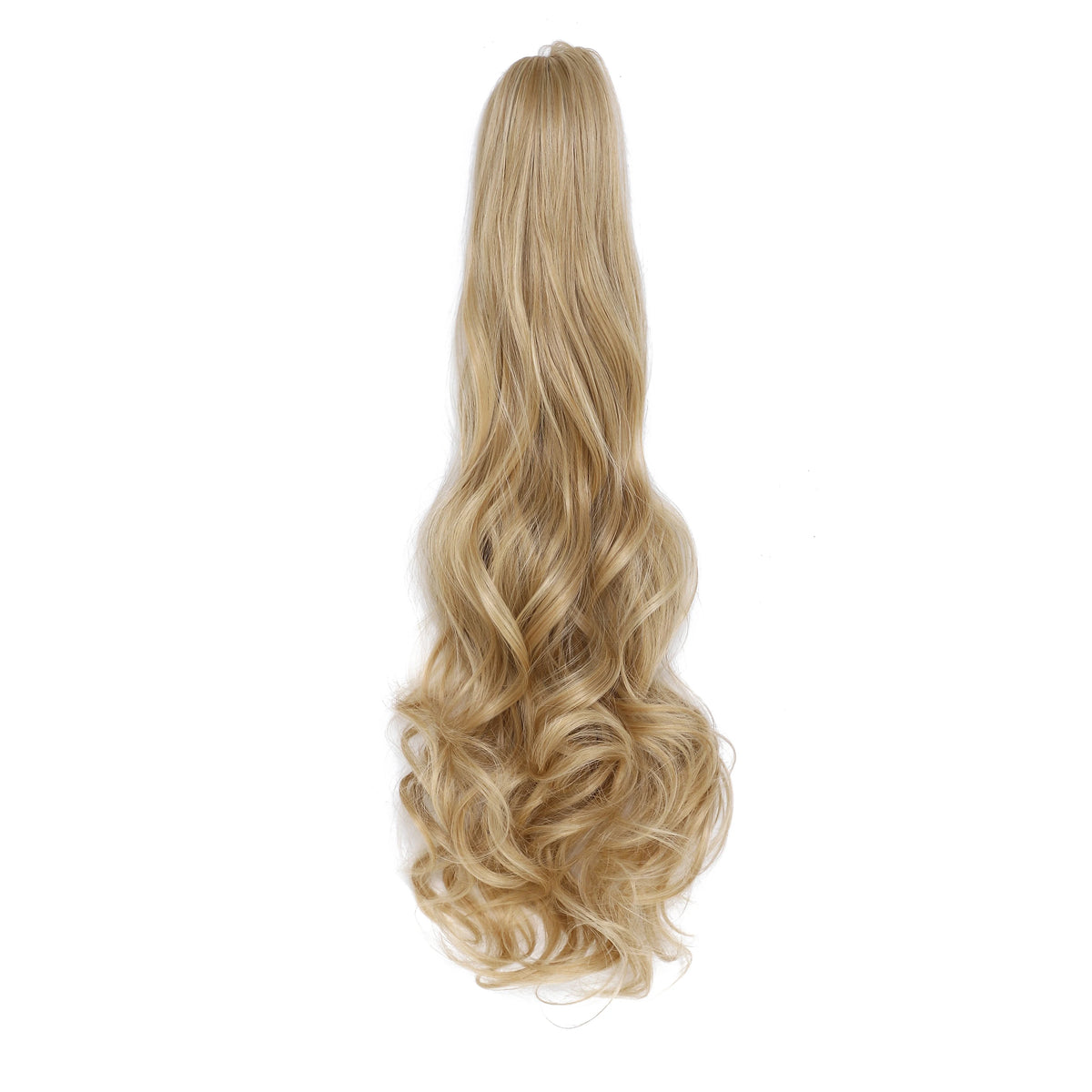 Long Wave Claw Clip Ponytail Extension, Synthetic Heat Resistant False Hair Piece