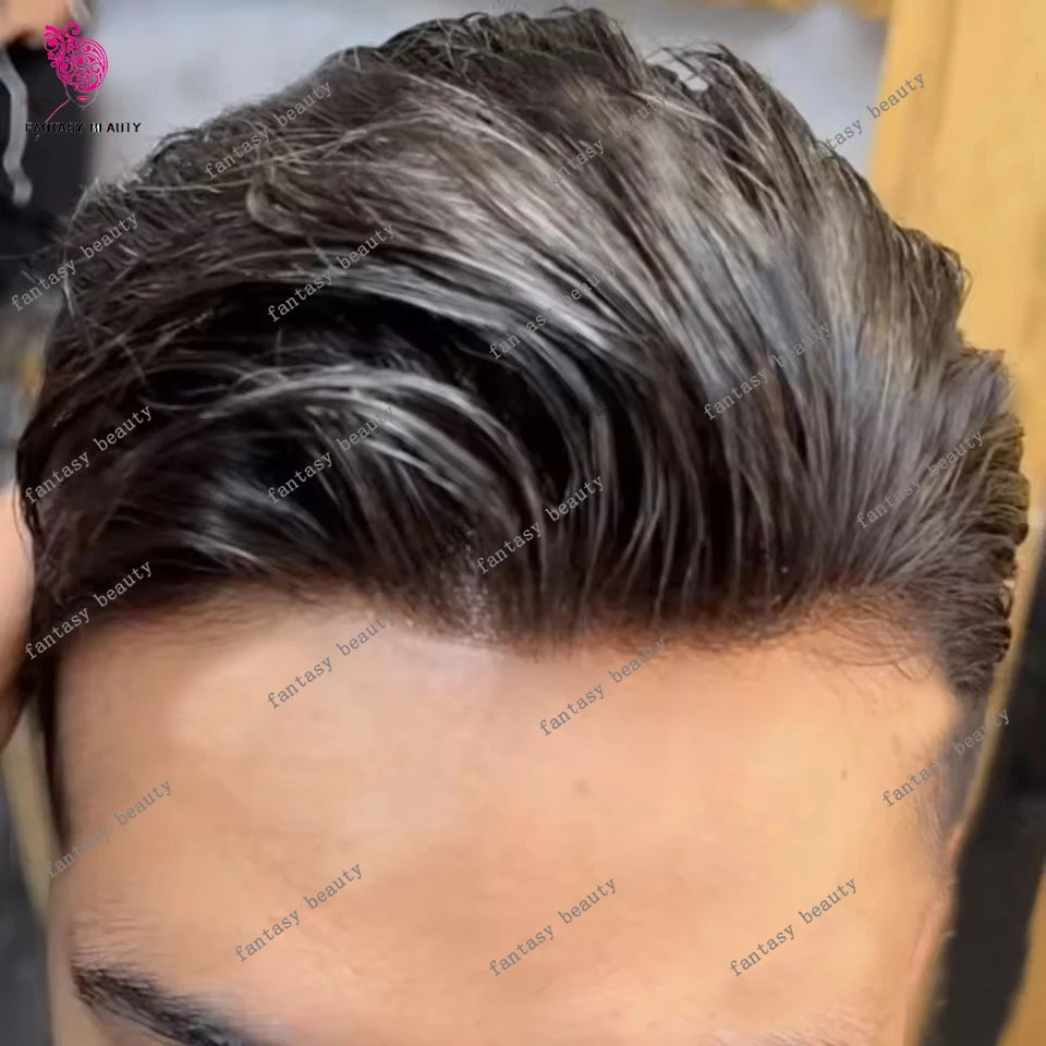 6Inch Long Super Durable 30mm Wavy Human Hair Mico Thin Skin PU