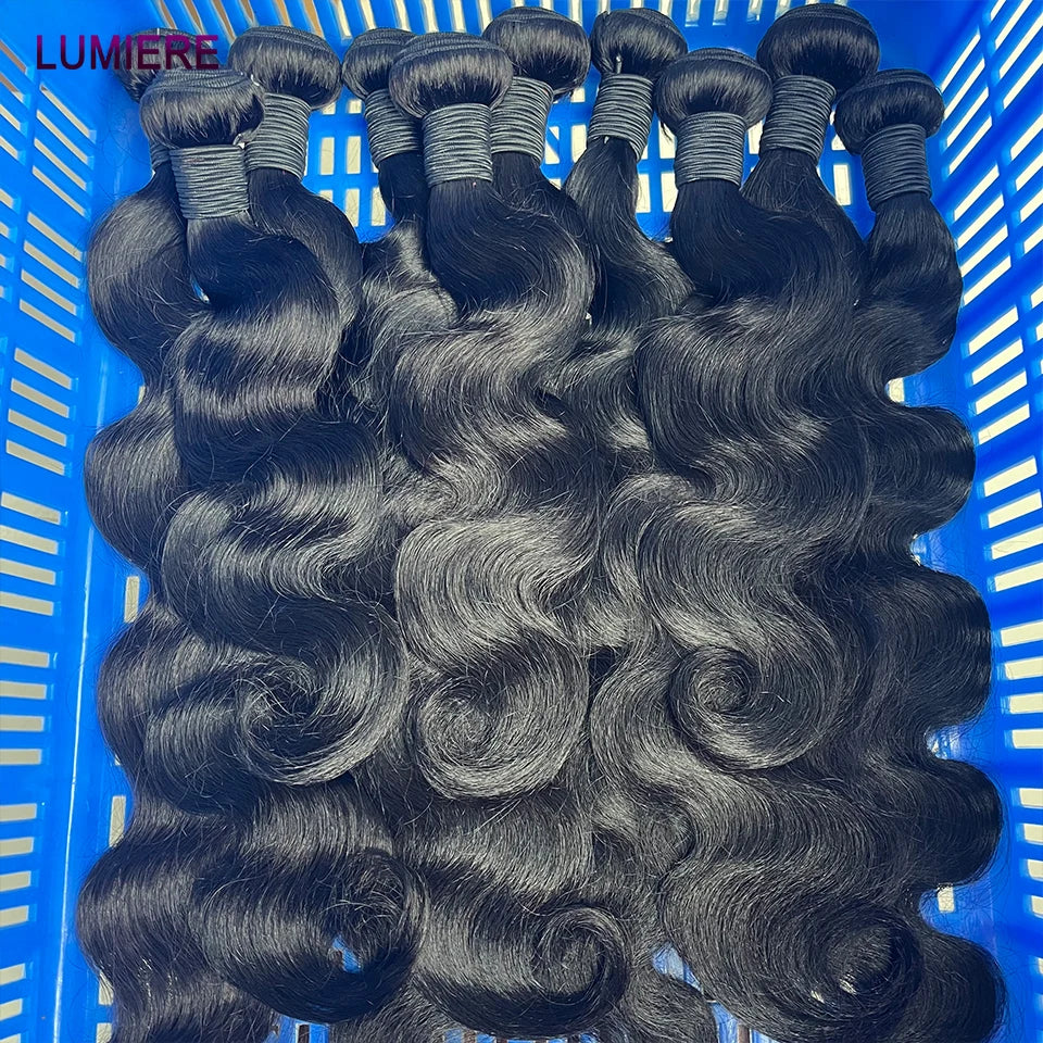 Loose Body Wave Virgin Raw Indian Wholesale Human Hair 3/4 Bundles Deal