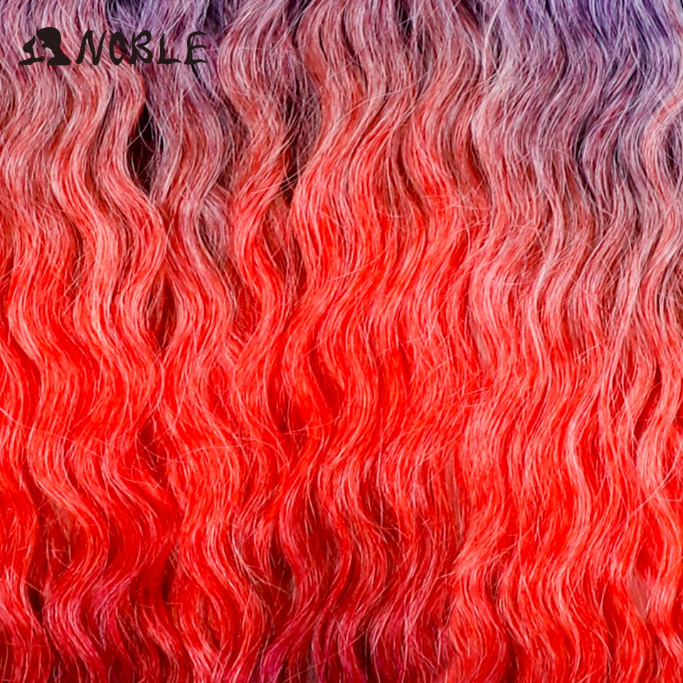 Synthetic Twist Crochet Curly Hair Water Wave Braid Ombre Blonde Brown Deep