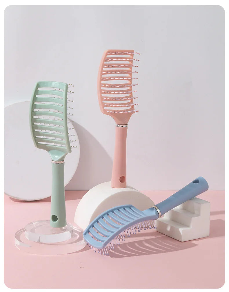 1pc Anti-Static Massage Brush Women's Hair and Scalp Massage Comb - Straight Hair Professional Tool