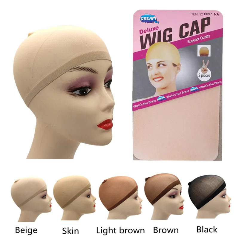 Top Stocking Wig Cap Hair Net Weave Nets Black Brown Stretch Mesh