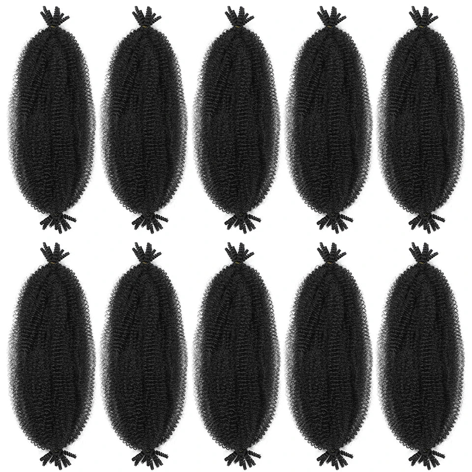 1-8 Packs Afro Twist Springy Marley Braiding Hair Pre-separated Kinkys Bulk Locs