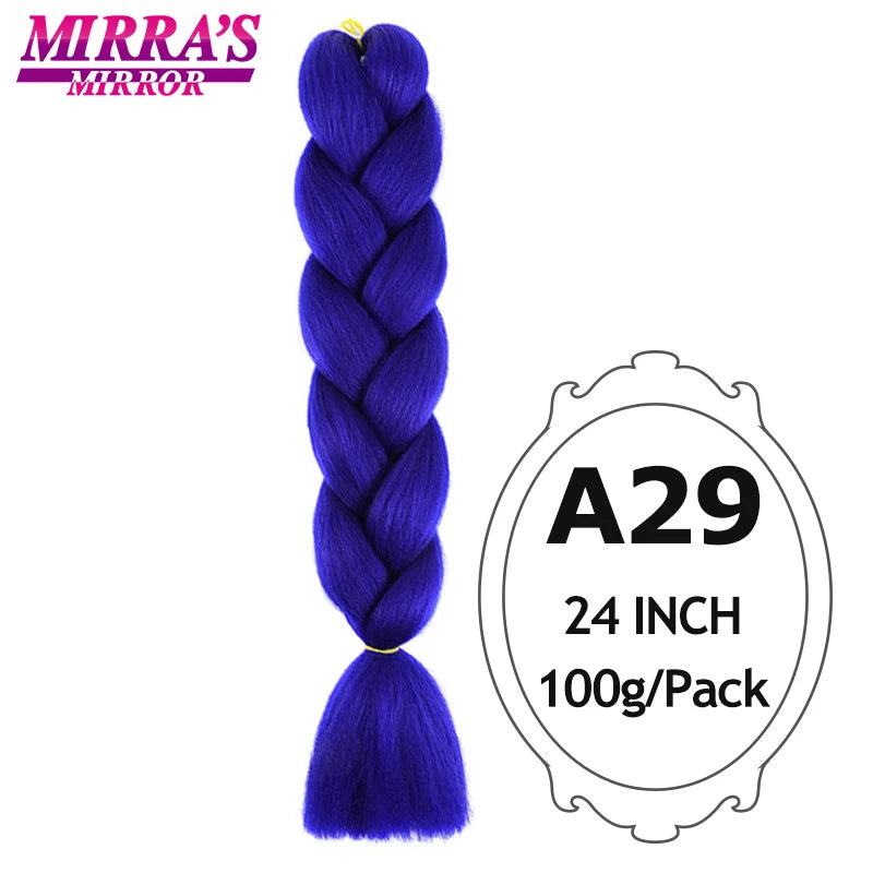 Ombre Jumbo Braiding Hair, Synthetic, 24 Inch, 6-Pack