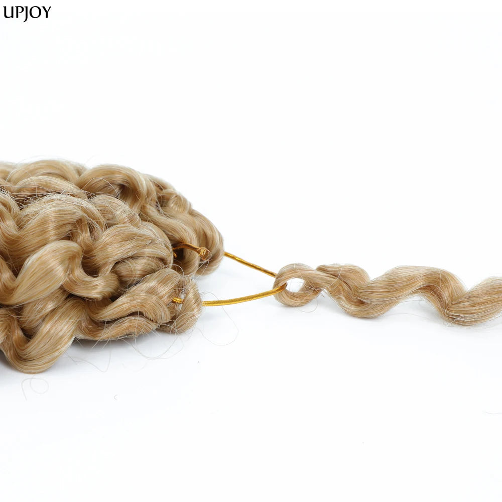 Jamaican Bounce Crochet Hair Jumpy Wand Curl Synthetic Braiding Extensions Ombre Brown