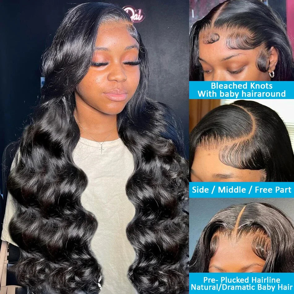 250% Density Body Wave, 13x4 HD Lace Frontal Human Hair Wig Burmese