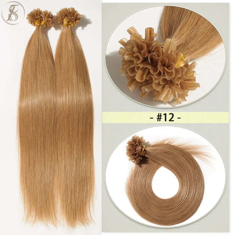 U Tip Hair Extensions 50g Microlink Keratin Fusion Human Capsule Pre Bonded