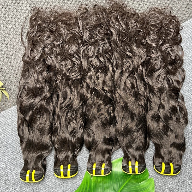 16A Natural Wave Human Hair, 100% Vietnamese Raw Virgin Water Wavy Extensions