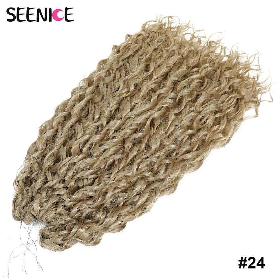 Synthetic Hair Deep Wave Twist Crochet Braid Afro Curl Ombre Blonde Pink