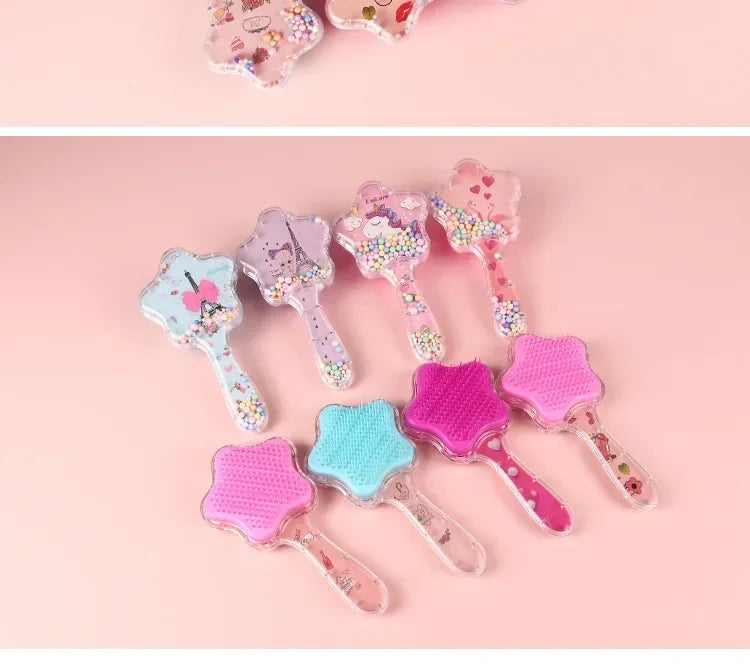 Star Magic Combs Anti-static Massage Unicorn Hair Brushes Tangle Detangle Shower Massage Hair Brush