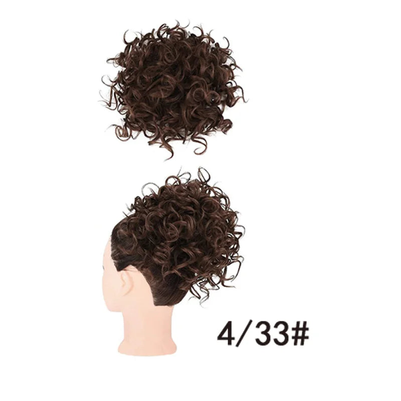 Synthetic Curly Bun Drawstring Ponytail Hair Piece