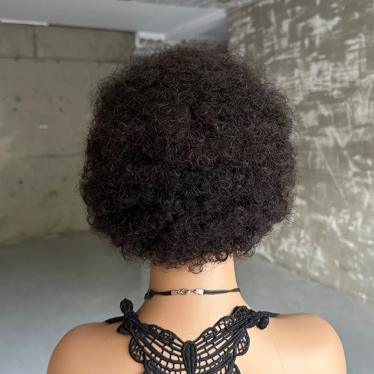 Short Afro Kinky Curly Wigs Human Hair Brazilian Full Machine Made