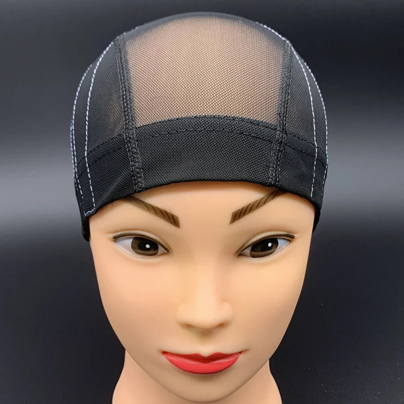 4X4/5X5 Lace Closure Mesh Wig Caps Stretchy Breathable Spandex Dome Guideline Sewing
