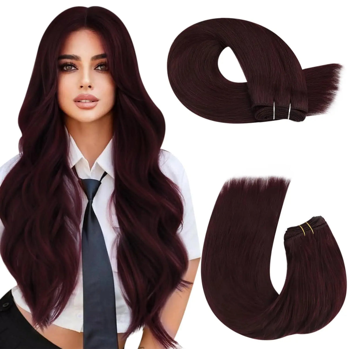 Brazilian Human Hair Wefts, Machine Weft Remy Straight Sew-In Bundles 100g