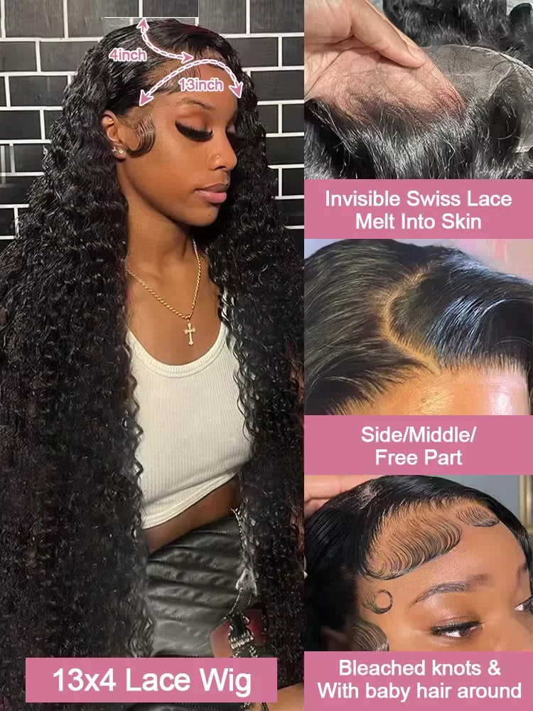 Vietnamese Raw 250% Density, 13x6 HD Lace Front Human Hair Wigs Deep