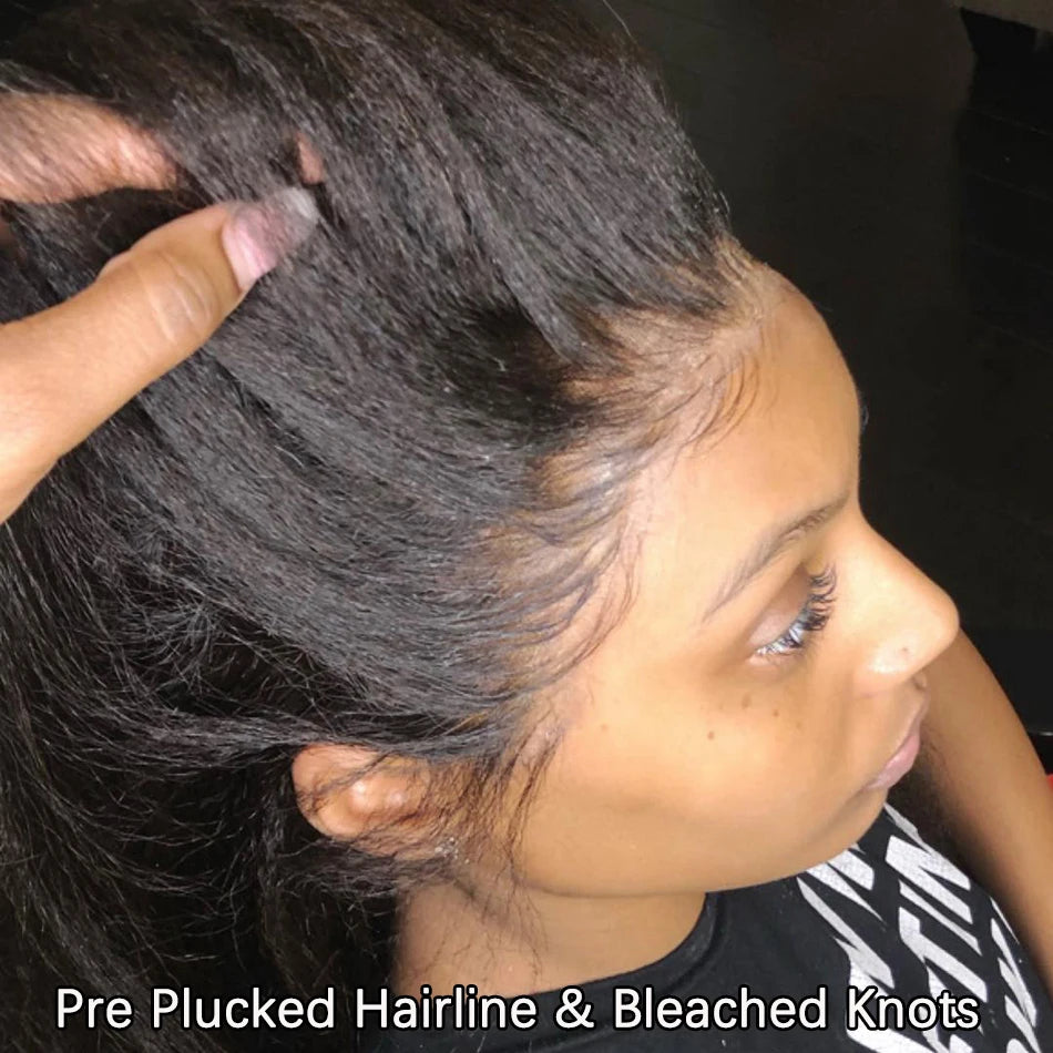 13x4 Transparent Lace Frontal Wig Human Hair Kinky Straight Closure Brazilian Curly