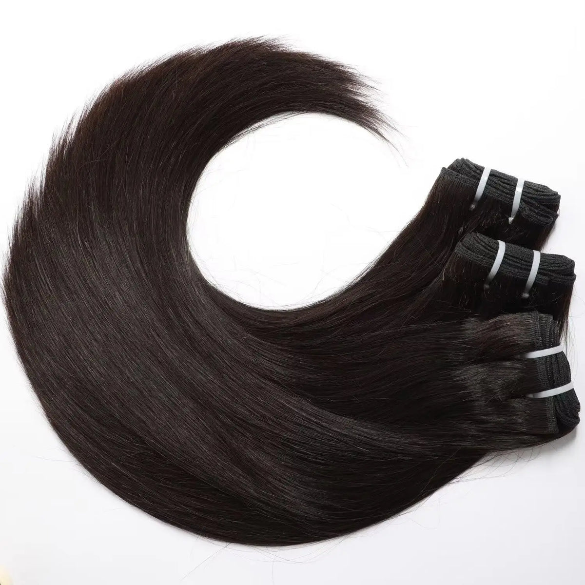 Straight 100% Human Indian Raw Hair Bundles Super Double Drawn 18A Virgin