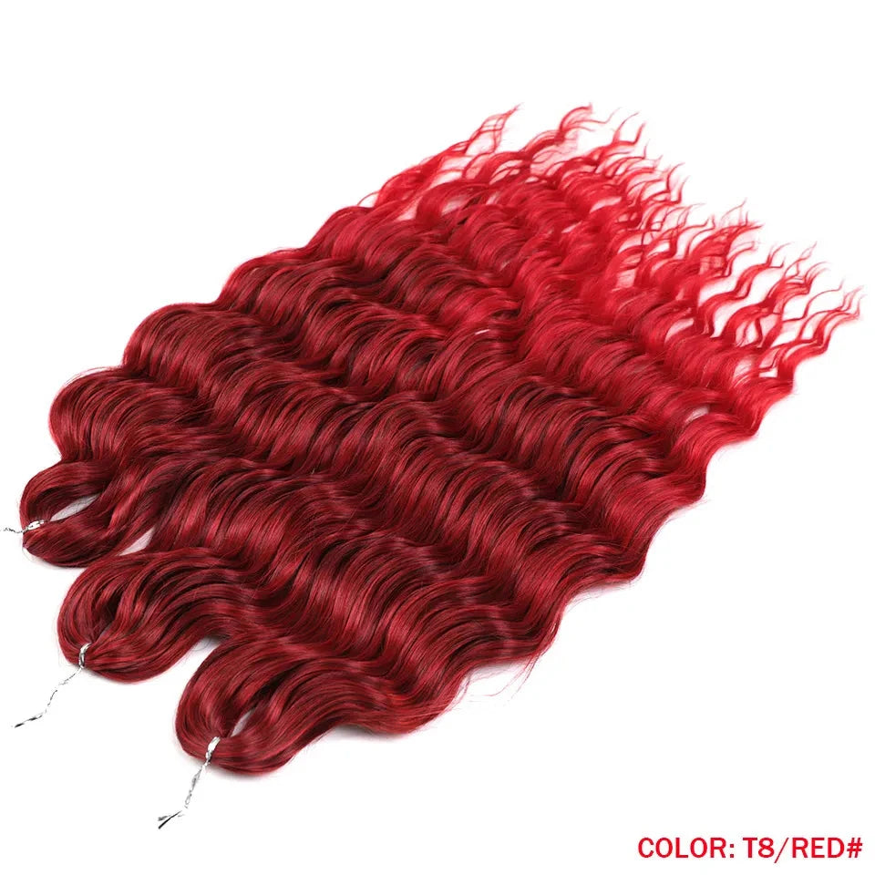 Synthetic Loose Deep Wave 24" Braiding Hair Extensions Water Braid Ombre Blonde