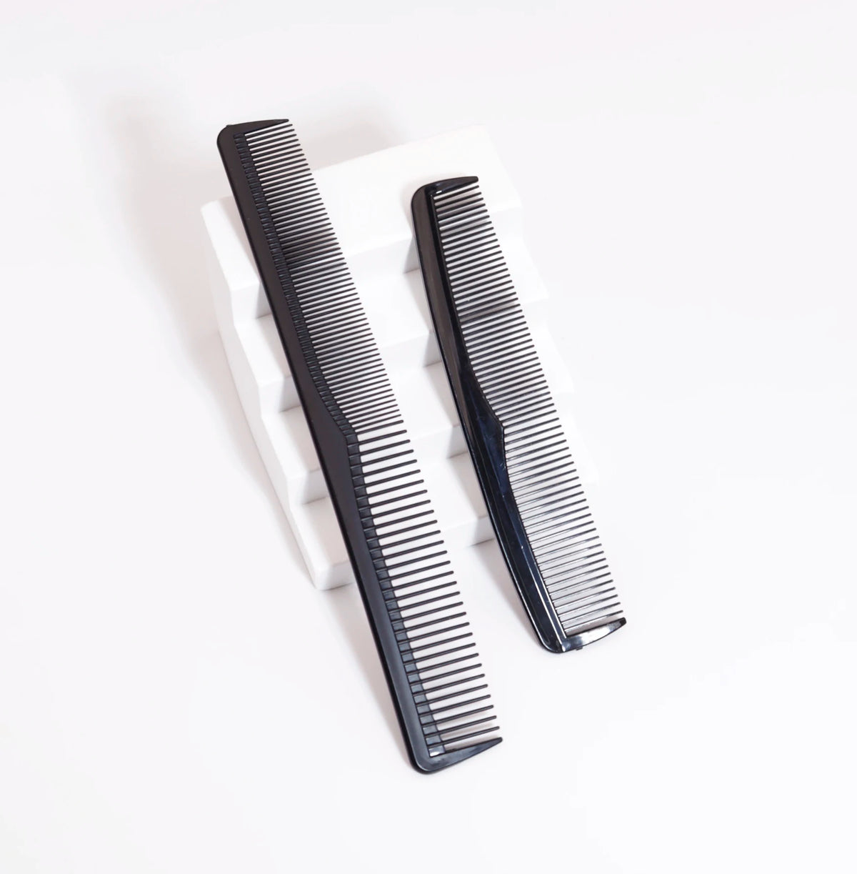 Anti-Static Heat-Resistant Fine Plastic Comb Set (2 Pieces)