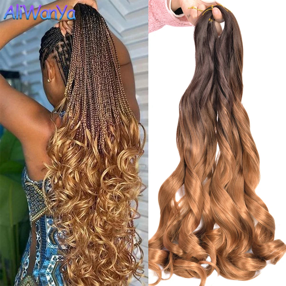 French Curls Braiding Hair Extensions Synthetic Spanish Curl Loose Wave Spiral Braids