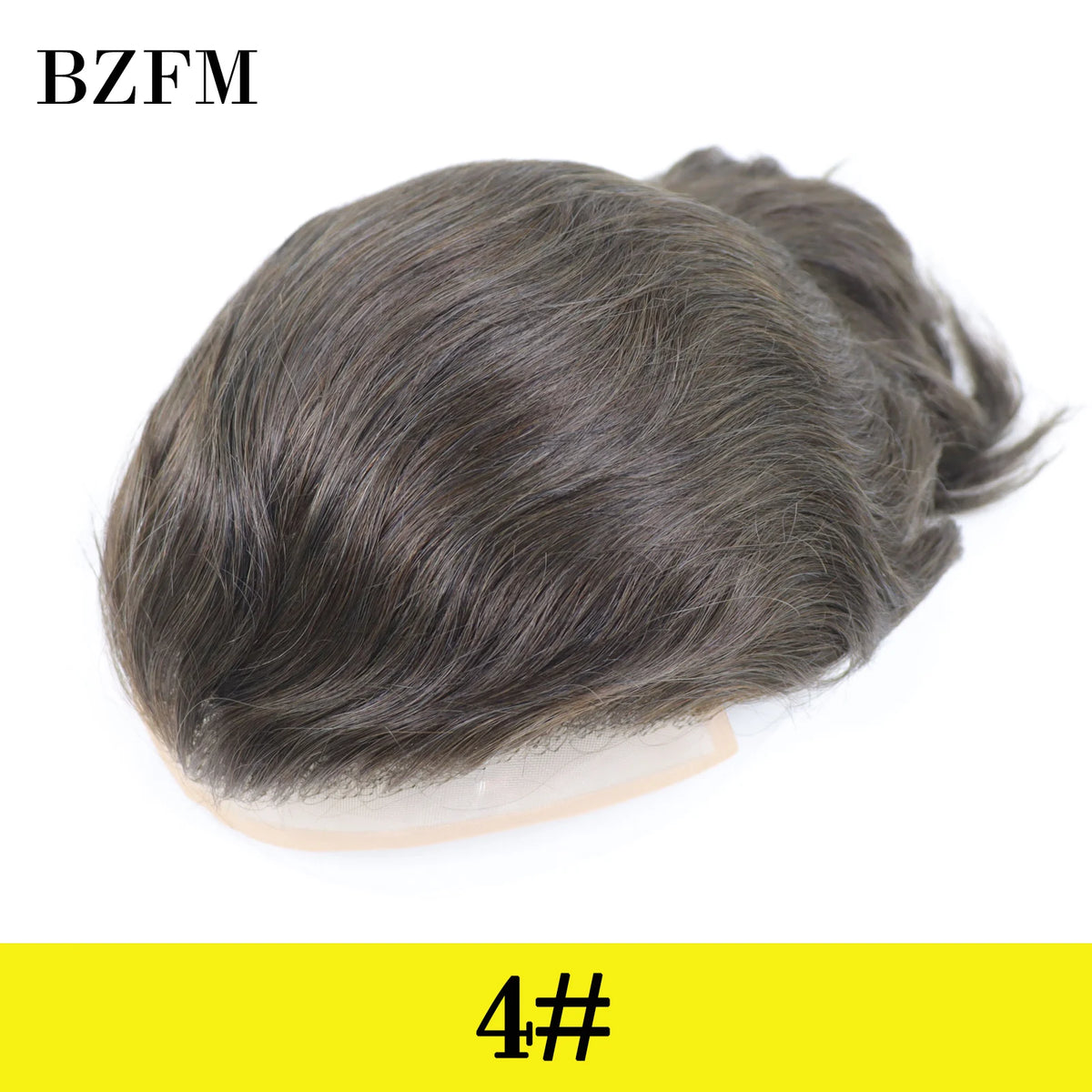 Honey Blonde Human Hair Toupee Mono Lace PU Base Short Back Straight