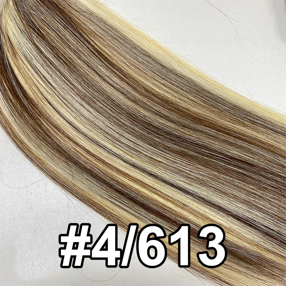 Human Hair Flat Tip Extension Remy Hair18-30inch Real Silky Straight Black Brown