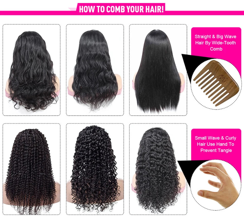 Kinky Straight 3-in-1 Half Wig Human Hair, Drawstring, 250% Density
