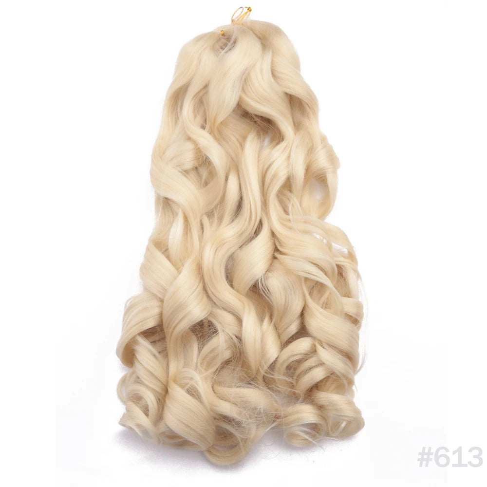 Synthetic Spiral Curls Loose Wave Crochet Hair Braids Pre Stretched Braiding Extensions