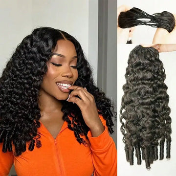 Natural Color Burmese Curly Crochet Human Hair Extensions Soft Silky Bouncy Texture