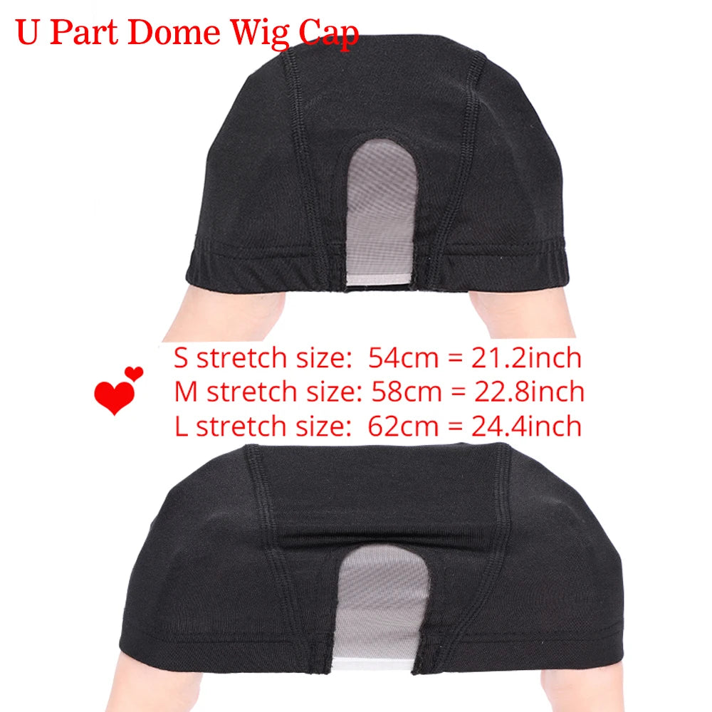 U Part Wig Cap Mono Lace Dome Making 3Cm Knit Band& 6Teeth