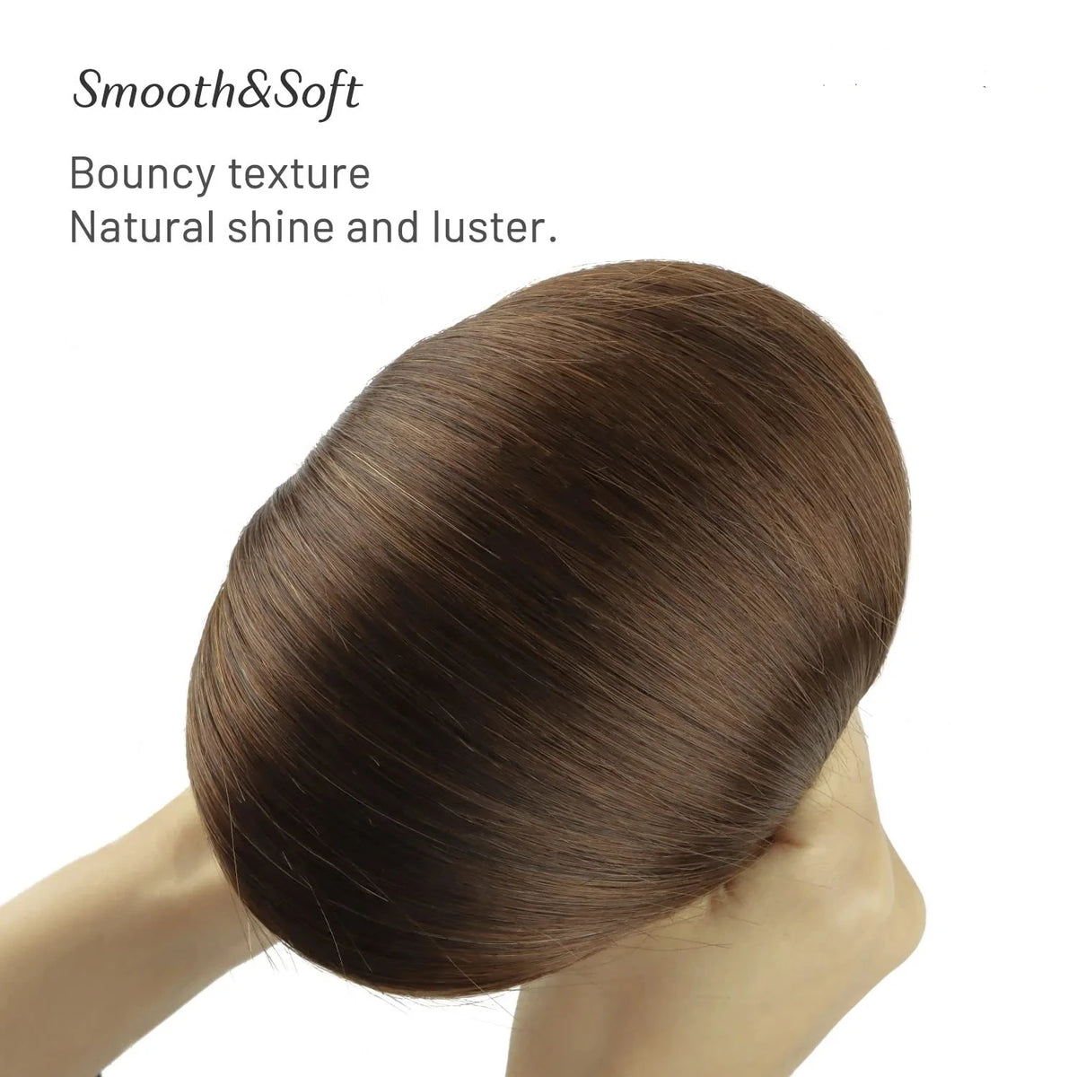 Clip in Hair Extensions Chestnut Brown Double Weft Thick 120G Silky Straight