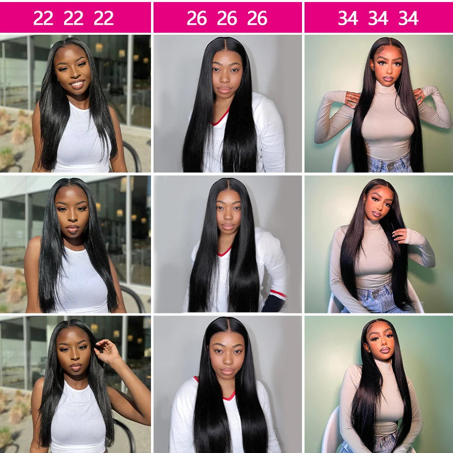26Inch Human Hair Bundles 10A Brazilian Raw Weave Straight Extensions