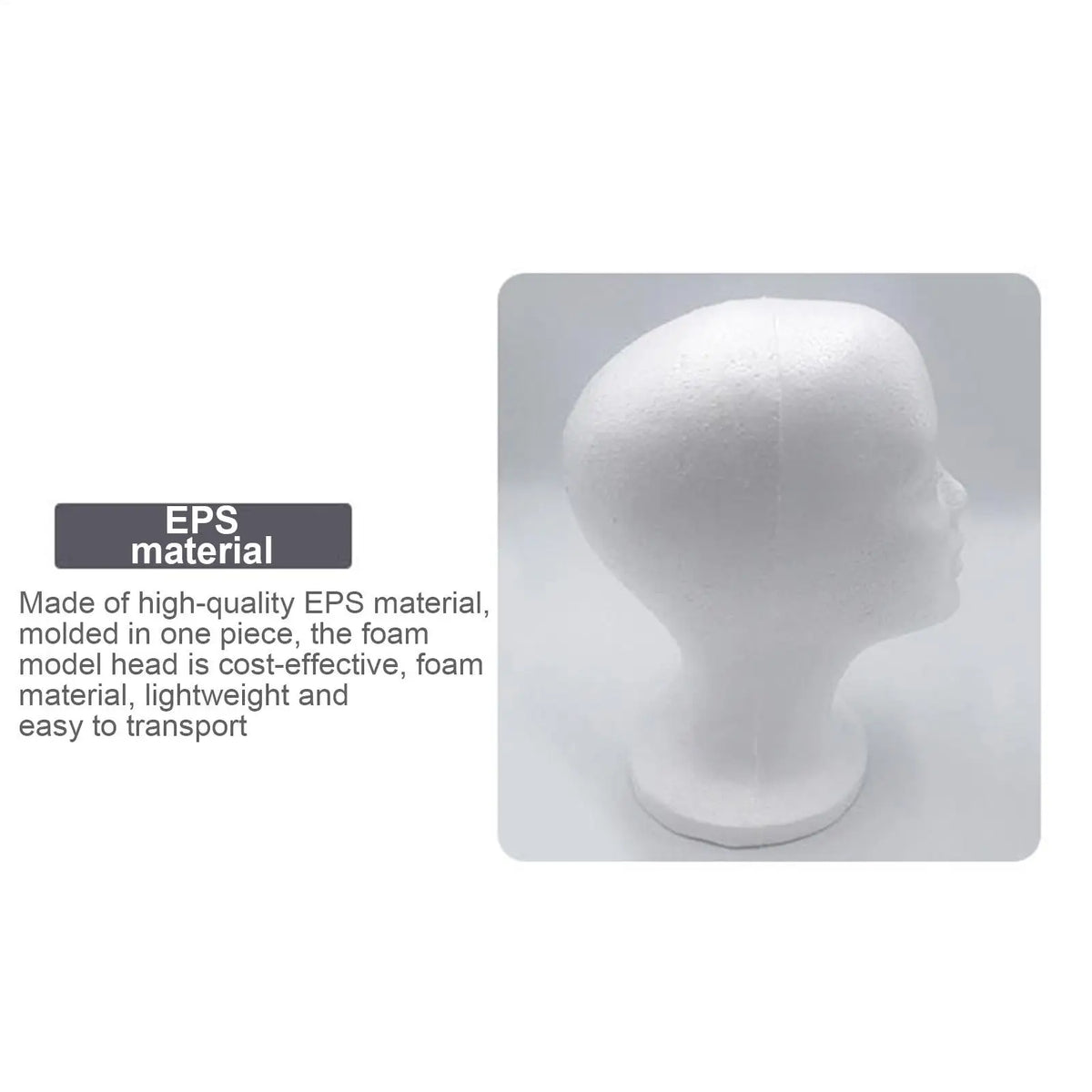 Foam Head Mannequin Manikin Model Display Props To Use Arts Hairpieces Headphones