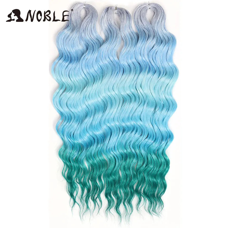 Synthetic Loose Deep Wave 24" Braiding Hair Extensions Water Braid Ombre Blonde