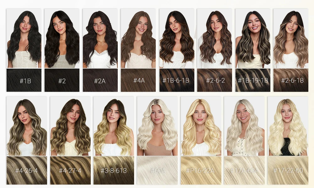 Wire in Hair Extensions Real Human Balayage Dark Brown To Chestnut Invisible