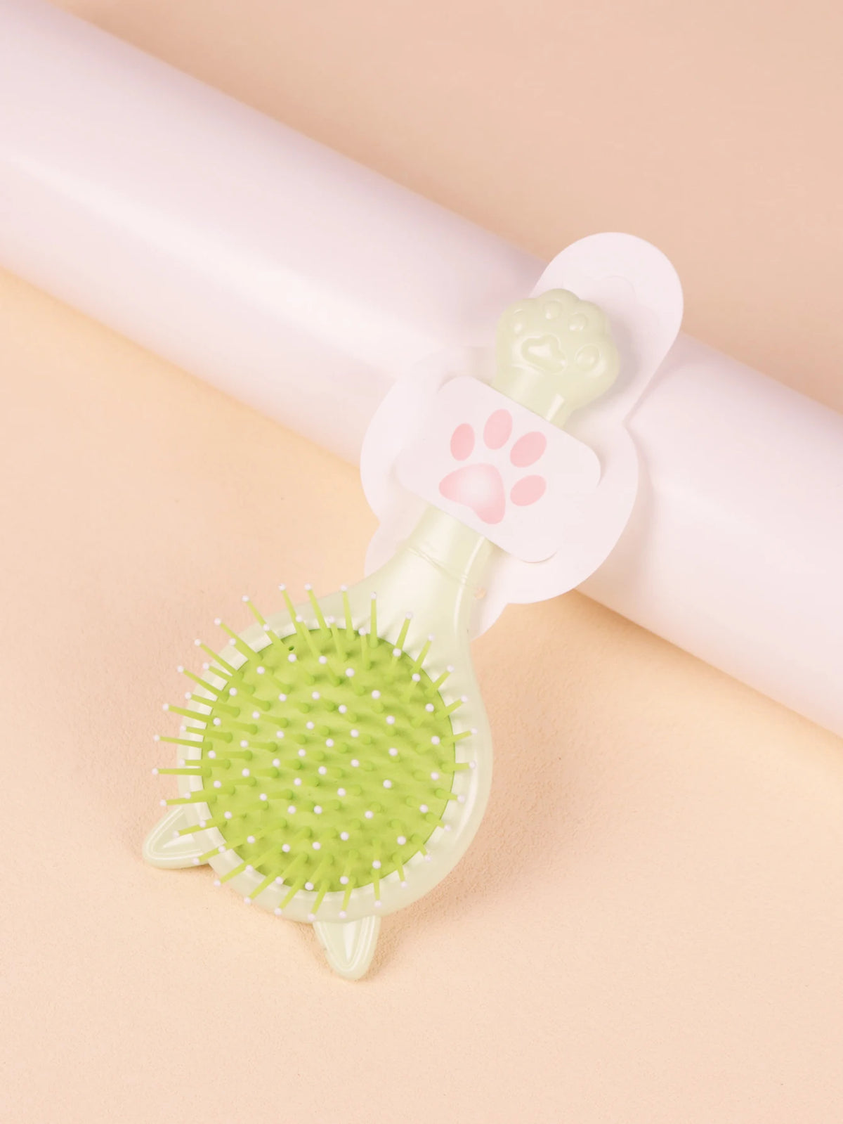Portable Kawaii Cat Shaped Anti-Static Airbag with Mirror Comb, Salon Hair Styling Airbag Mirror Comb
