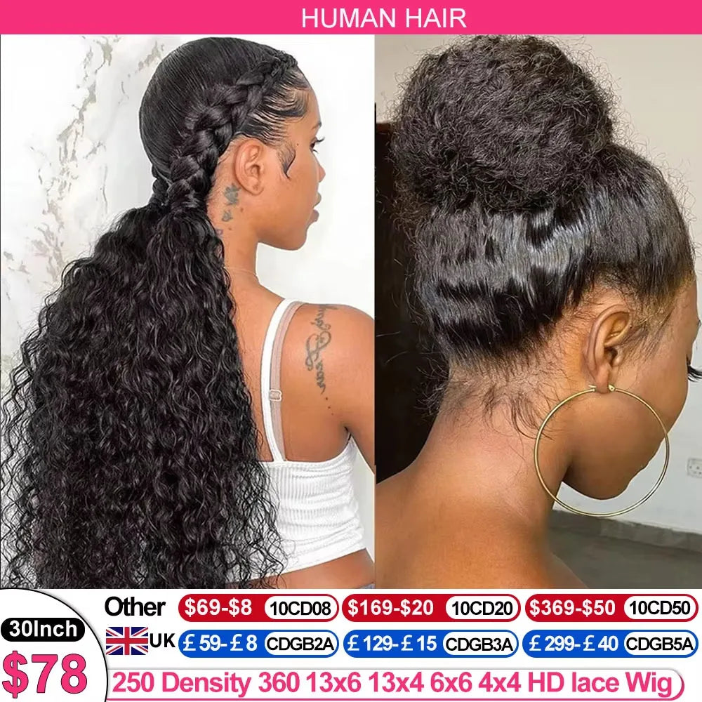 Density Full HD Lace Front Human Hair Wig Pre Plucked Glueless, 13x6