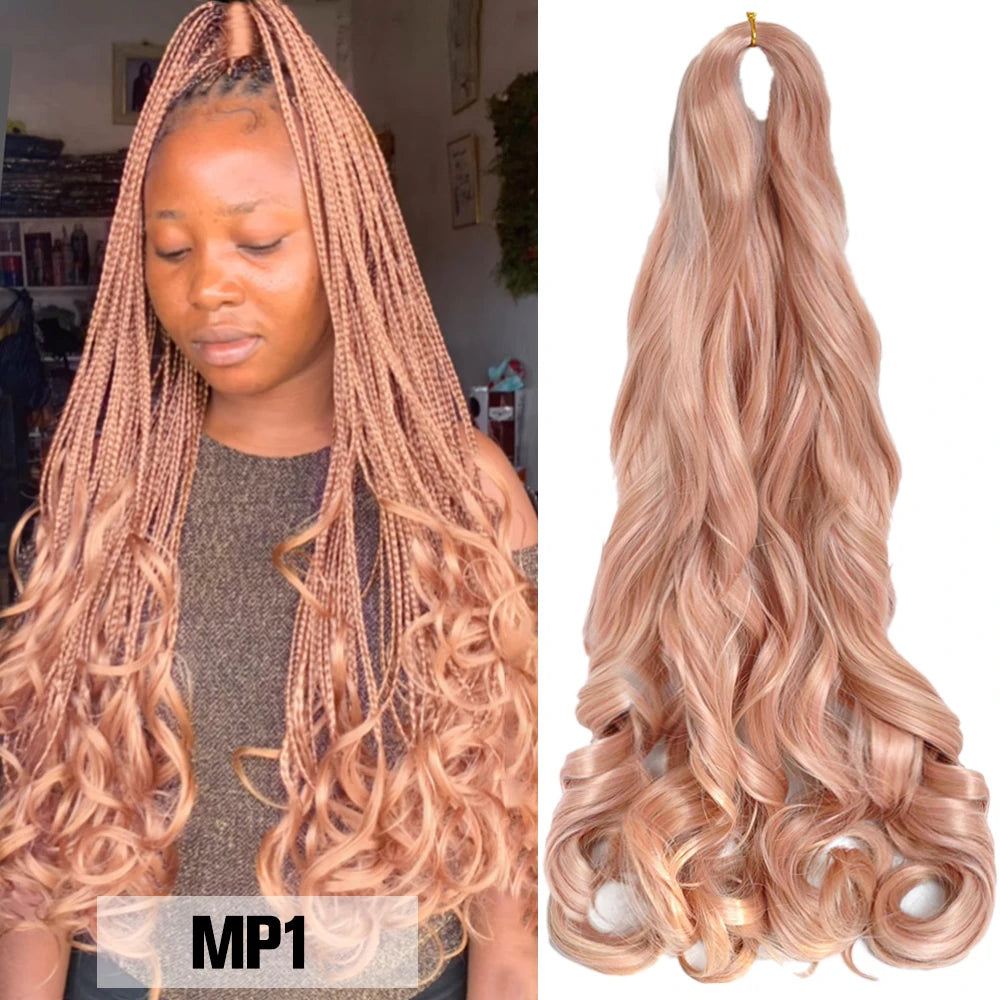 French Curls Braiding Hair Extensions Synthetic Spanish Curl Loose Wave Spiral Braids