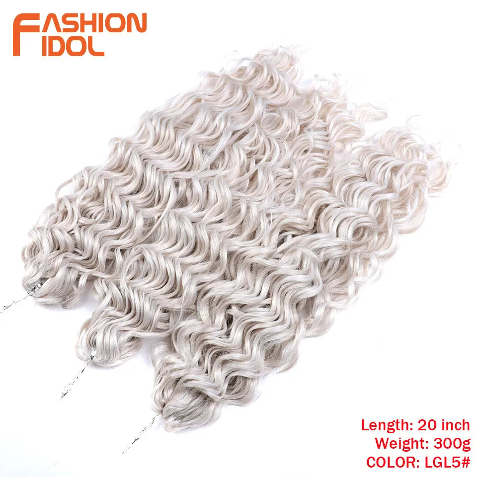 Deep Wavy Twist Synthetic Crochet Braiding Hair, High Temperature Fibre
