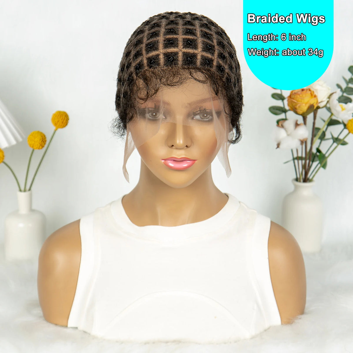 Braiding Wig Cap for Crochet Braids, Pre-Parted with Baby Hair, Goddess Braids