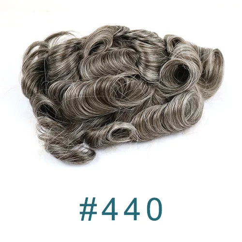 Micro Thin Skin Base Men's Toupee, 0.02mm, Undetectable Hairline