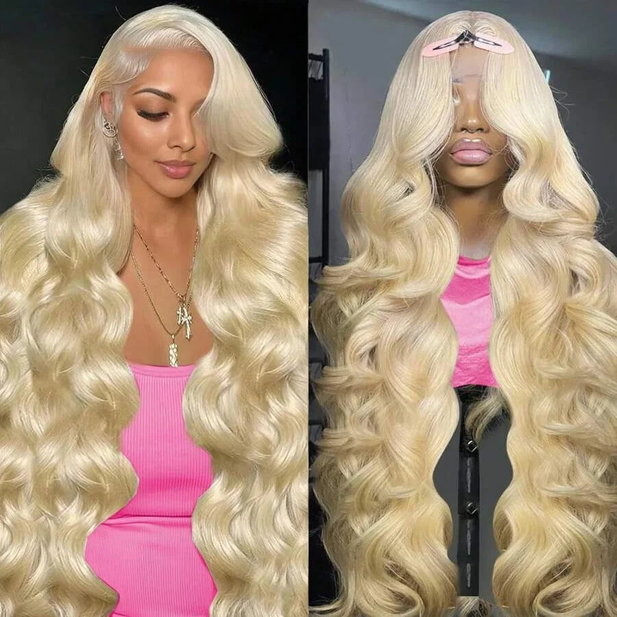 Blonde 613 Body Wave Human Hair 13x6 Lace Front Wig, 250% Density, Baby Hair, Natural Hairline
